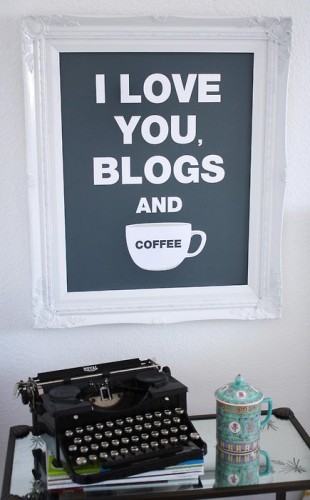 2. I Love You, Blogs & Coffee Print
